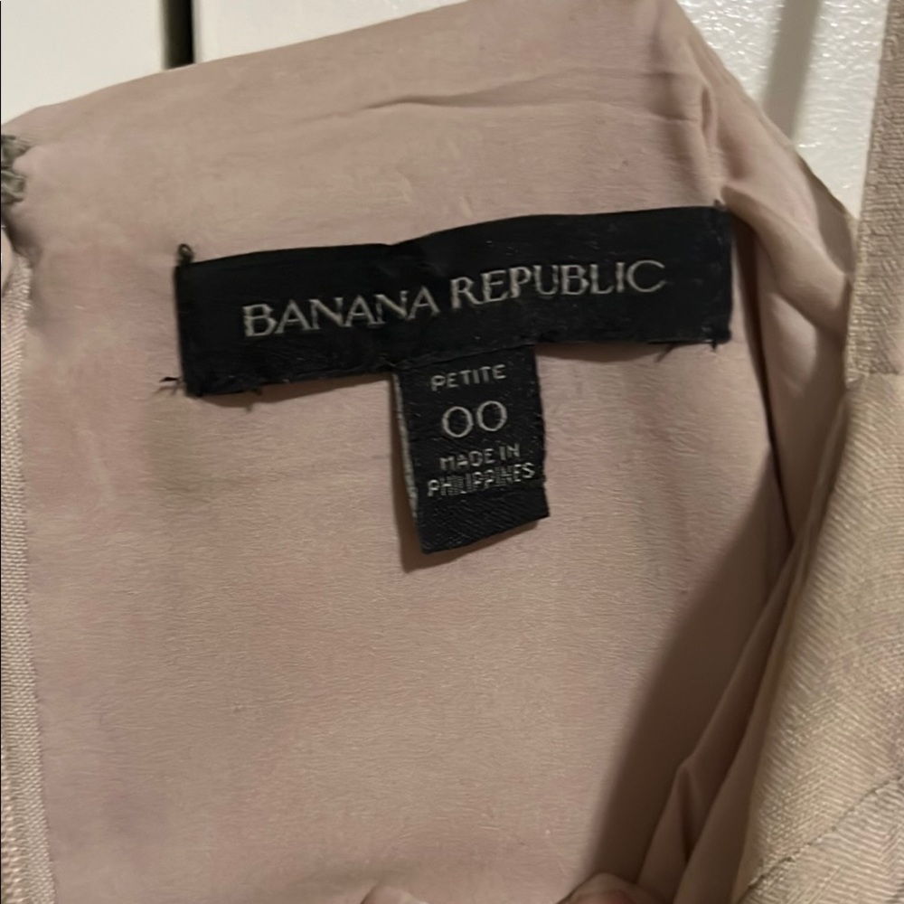 NWOT Banana Republic Tan Spaghetti Strap Jumpsuit Size 00P - Picture 2 of 7